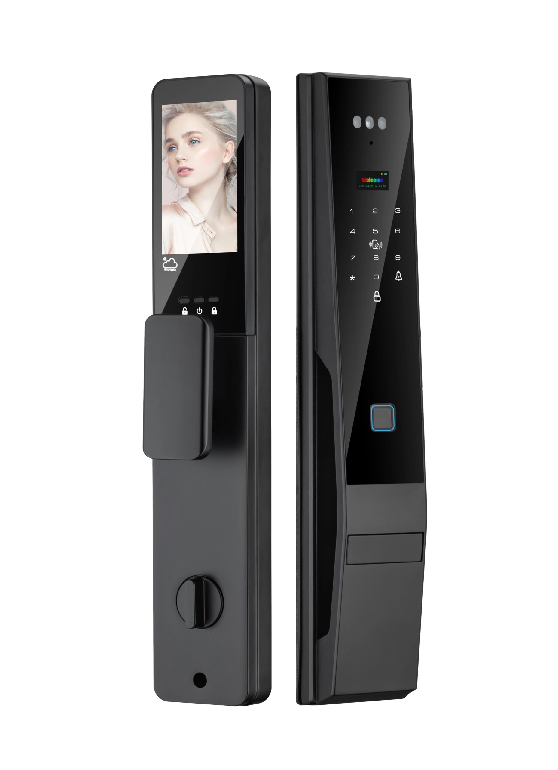 Tuya Smart WiFi Fingerprint Door Lock with 3D Face & Intercom & Palm Model 2